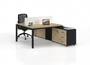 DELTA ETAJERLİ İKİLİ ÇALIŞMA MASASI - Görsel 2