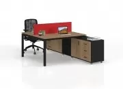 DELTA ETAJERLİ İKİLİ ÇALIŞMA MASASI - Görsel 3