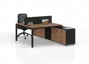 DELTA ETAJERLİ İKİLİ ÇALIŞMA MASASI - Görsel 11