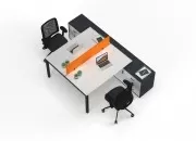 DELTA ETAJERLİ İKİLİ ÇALIŞMA MASASI - Görsel 16