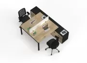 DELTA ETAJERLİ İKİLİ ÇALIŞMA MASASI - Görsel 17