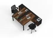 DELTA ETAJERLİ İKİLİ ÇALIŞMA MASASI - Görsel 18