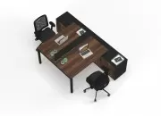 DELTA ETAJERLİ İKİLİ ÇALIŞMA MASASI - Görsel 20