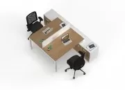 DELTA ETAJERLİ İKİLİ ÇALIŞMA MASASI - Görsel 22