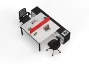 DELTA ETAJERLİ İKİLİ ÇALIŞMA MASASI - Görsel 25