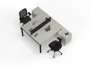 DELTA ETAJERLİ İKİLİ ÇALIŞMA MASASI - Görsel 26