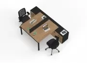 DELTA ETAJERLİ İKİLİ ÇALIŞMA MASASI - Görsel 24