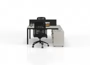 DELTA ETAJERLİ İKİLİ ÇALIŞMA MASASI - Görsel 40