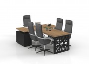 LUCCA EXECUTIVE DESK WITH MEETING