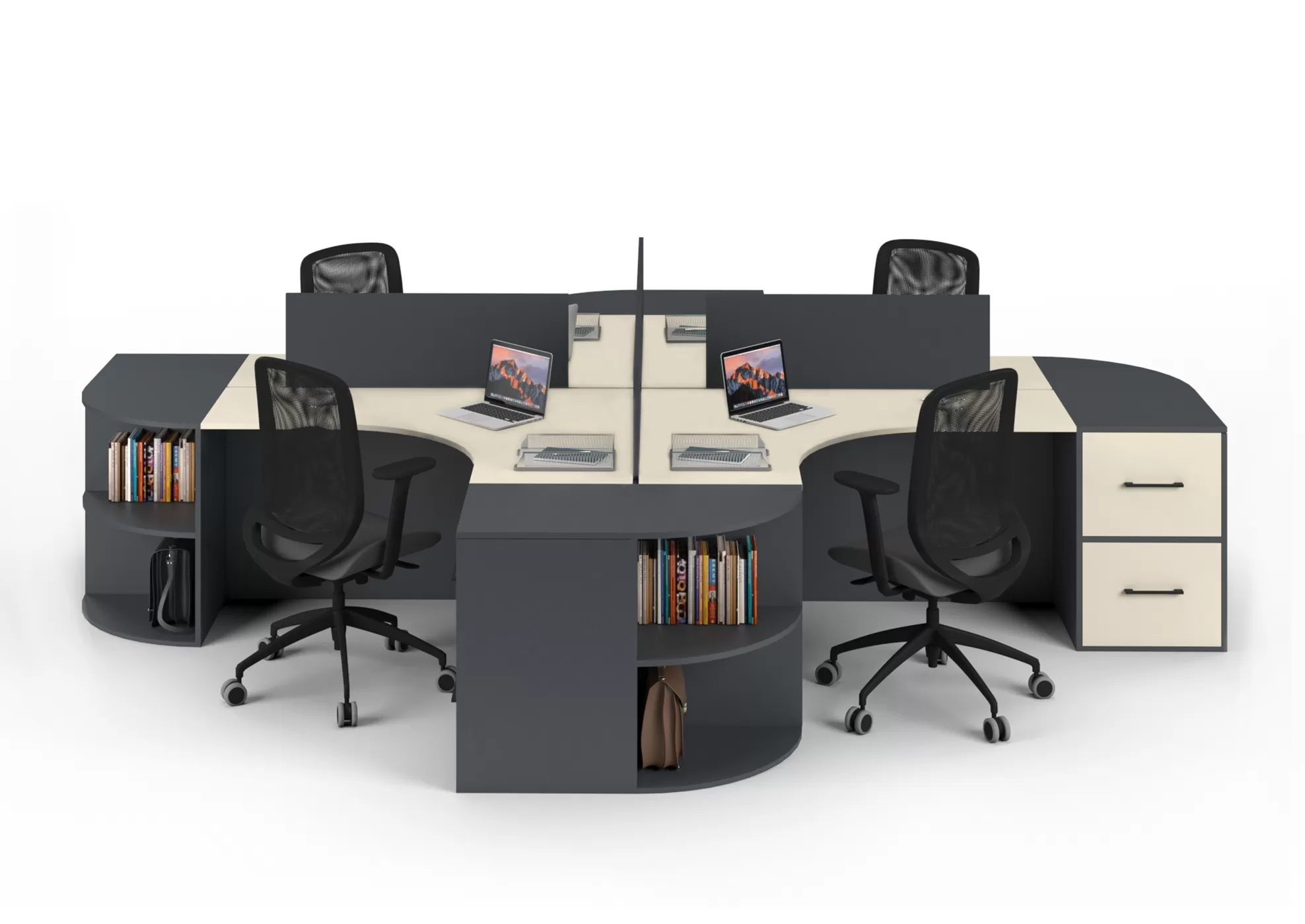 ODİN ÇEKMECELİ DÖRTLÜ ÇALIŞMA MASASI - Görsel 4