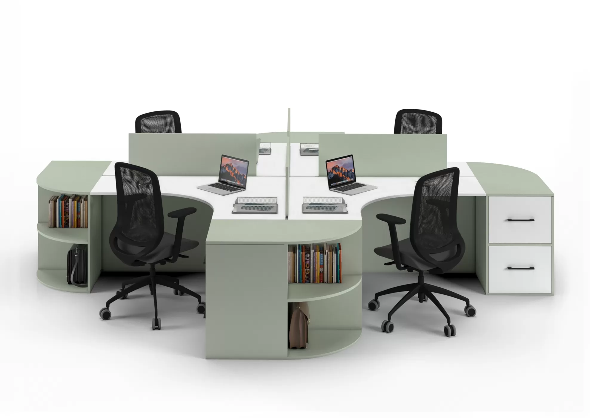 ODİN ÇEKMECELİ DÖRTLÜ ÇALIŞMA MASASI - Görsel 6