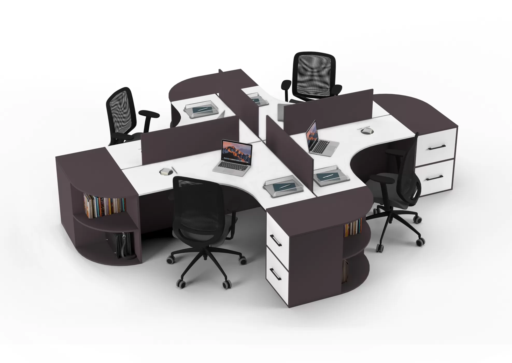 ODİN ÇEKMECELİ DÖRTLÜ ÇALIŞMA MASASI - Görsel 9