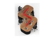 ODİN DÖRTLÜ ÇALIŞMA MASASI - Görsel 4