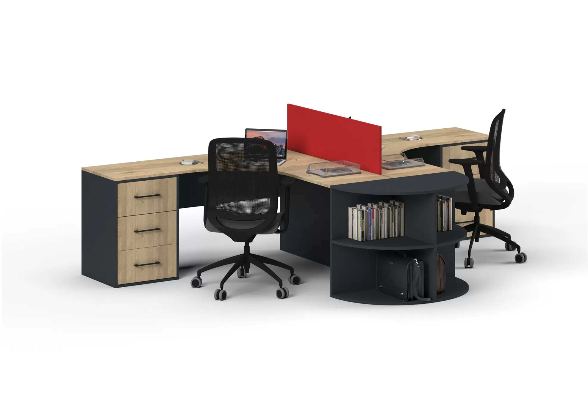 ODİN YATAY İKİLİ ÇALIŞMA MASASI - Görsel 2