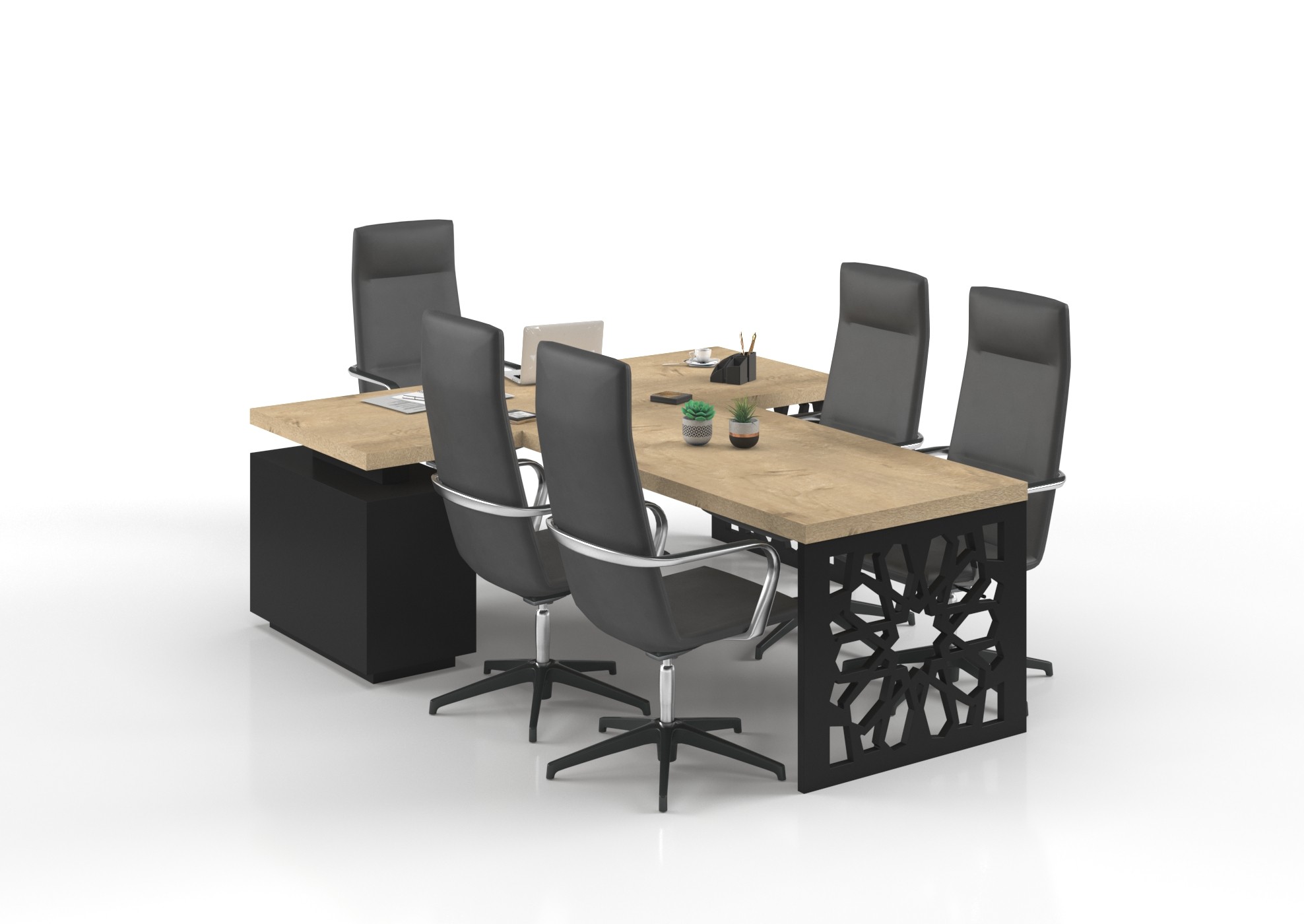 LUCCA EXECUTIVE DESK WITH MEETING