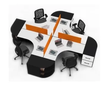 ODİN KESONLU DÖRTLÜ ÇALIŞMA MASASI