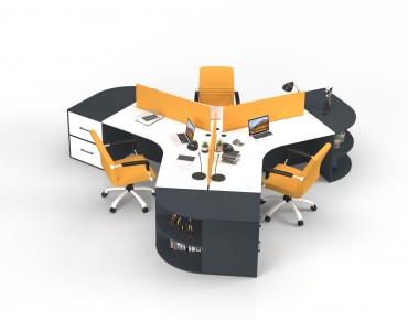 PIETRO THREE STUDY DESK