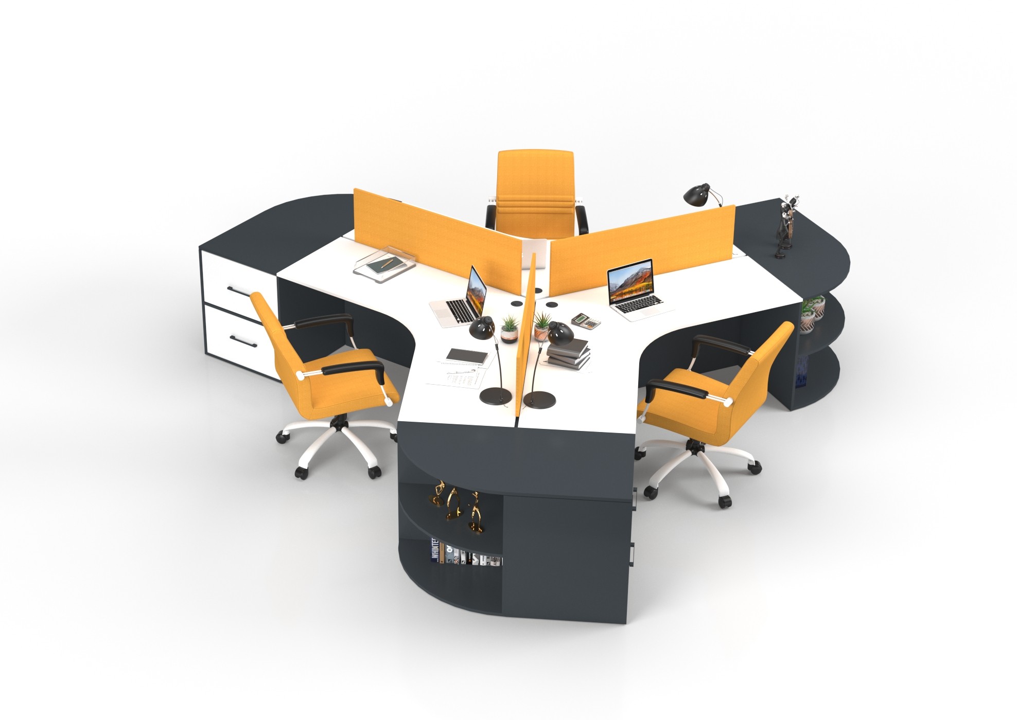 PIETRO THREE STUDY DESK